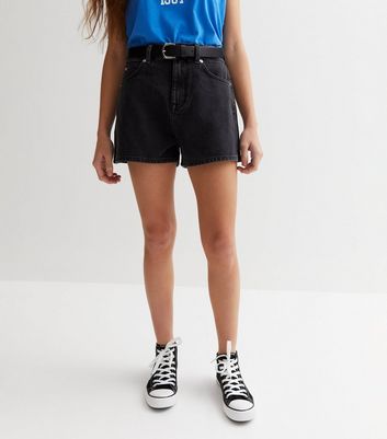 Buy Denim Shorts for Women, Junior Teen Girls Women Casual Summer Hole Mid  Waist Stretchy Denim Jean Shorts, Z3-black, Medium at Amazon.in